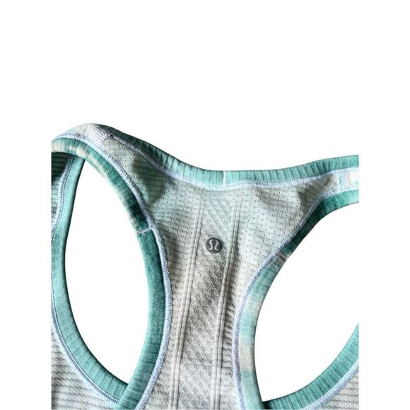 Lululemon Swiftly Tech Racerback Tank Top Sz 10 Tranquil Blue White Tie Dye - Picture 7 of 8